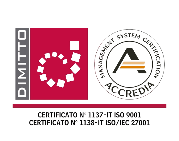 DIMITTO ISO certification logo — ACCREDIA accredited